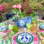 meredith-lewis-tablescape-easter-spring-bunnies-blue-white-cabbage-lettuce-ware-plates-chintz-floral-monogrammed-linens