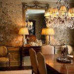 classic-dining-room-chinoiserie-wallpaper-gracie-crystal-chandelier-sterling-silver-tea-set