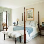 traditional-classic-blue-white-southern-bedroom-poster-bed