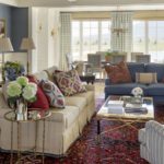 family-room-persian-oriental-rug-blue-white-stripes-traditional-family-room
