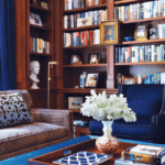 red-white-blue-patriotic-home-tour-fourth-of-july-4-John-Eason-greenwich-connecticut-home-tour-library