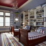 red-white-blue-patriotic-home-tour-fourth-of-july-4-John-Eason-greenwich-connecticut-home-tour-preppy-boy-room-wallpaper-on-ceiling-stars