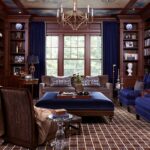 red-white-blue-patriotic-home-tour-fourth-of-july-4-John-Eason-greenwich-connecticut-home-tour-preppy-office-library-navy-paint