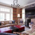 red-white-blue-patriotic-home-tour-fourth-of-july-4-John-Eason-greenwich-connecticut-home-tour-television-family-room-stone-fireplace