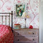 Max-Rollitt-English-interior-design-Hampshire-countryside-vicarage-jasper-peony-wallpaper-red-bedroom