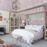 cathy-kincaid-bennison-fabric-bedroom-upholstered-walls-matching-bed-linens-canopy-bed