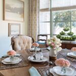 cathy-kincaid-interior-design-breakfast-room-table-french-chairs-flowers-green-apples