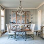 cathy-kincaid-interior-design-dining-room-blue-and-white-french-country-style-antique-bronze-crystal-chandelier