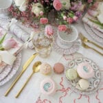 nicola-bathie-mclaughlin-home-tour-valentines-day-tablescape-pink-bows-india-amory-tablecloth