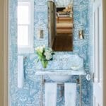 nicola-bathie-mclaughlin-powder-room-bathroom-the-vase-clarence-house-david-hicks-blue-and-white
