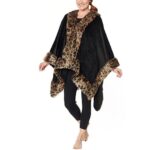 Faux-fur trimmed house wrap from Patricia Altschul Collection for HSN