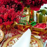 aerin-lauder-christmas-ribbon-candy-holiday-tablescape-gold-red-elegant-gilt-crystal