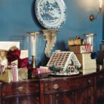 aerin-lauder-christmas-holiday-decor-hamptons-home-house-garden-sideboard-dining-room-gingerbread-house