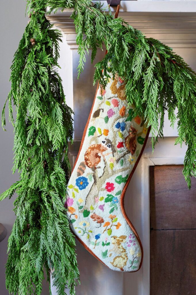 southern-living-christmas-lanvin-label-needlepoint-stocking - The Glam Pad