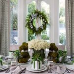 stephanie-booth-shafran-youre-invited-holiday-christmas-entertaining-tips-guide-tablescape-green-silver-bells-white-presents-limoges-bernardaud-grenadiers-nutcrackers