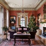 ven-house-Battlesden-pink-painted-drawing-room-english-drawing-room-christmas-tree-decor