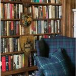 books-bookcase-antique-shields-tartan-plaid-chair