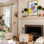erin-donahue-tice-abstract-art-living-room-myrtle-topiaries-mantel