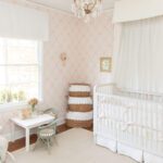 Ralph Lauren Home’s Matilda Ribbon Trellis stuffy muffy pink bow nursery