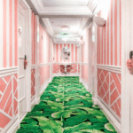 carleton-varney-the-colony-hotel-palm-beach-banana-leaf-carpet-preppy-pink-white-stripes-trellis