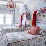 Chiqui-Woolworth-colorful-new-york-city-apartment-kids-bedroom-blue-canopies-pagoda-twin-beds