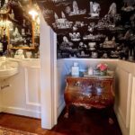 powder-room-under-the-stairs-antique-chest