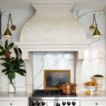 anne-wagoner-classic-white-kitchen-marble-backsplash-antique-oil-painting