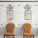 celerie-kemble-mayflower-inn-spa-connecticut-trellis-treillage-lattice-work-flower-art-hang-with-bows