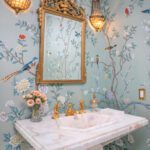 handpainted-chinoiserie-wallpaper-powder-room-sherle-wagner-faucet