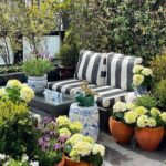 black-white-stripes-sofa-outdoor-blue-white-chinoiserie-garden-stools-seats