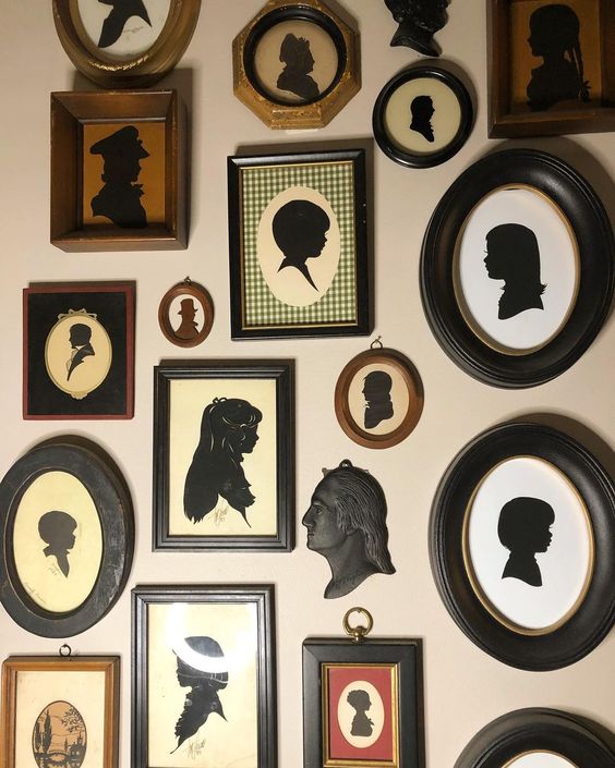 vintage-antique-silhouette-collection-gallery-wall-art-hanging