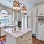 white marble kitchen