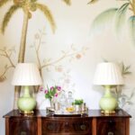 cover-traditional-dining-room-murals-antique-sideboard