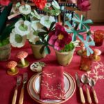 cutter-and-brooks-christmas-tablescape-paper-flowers-mushrooms
