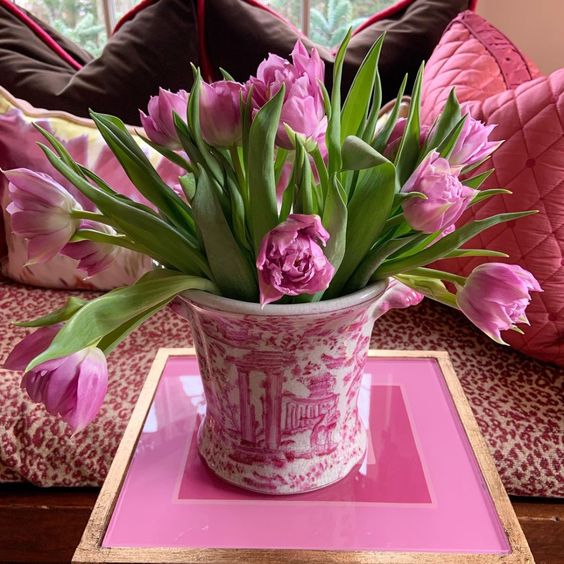 Valentine’s Day with Pretty Pink Tulips