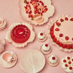 tory-burch-pink-lettuce-wear-plates-dodie-thayer-retro-jello-mold-strawberries-valentines-day