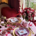 valentine-dinner-Ginori Oriente Italiano Porpora pink Gold