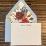 Dulles Designs – fun stationery colored envelope floral lining 1