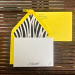 Dulles Designs – fun stationery colored envelope zebra lining