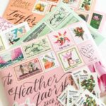 pink-flowers-vintage-birds-stamps-envelopes-calligraphy-hand-cursive-invitation-snail-mail