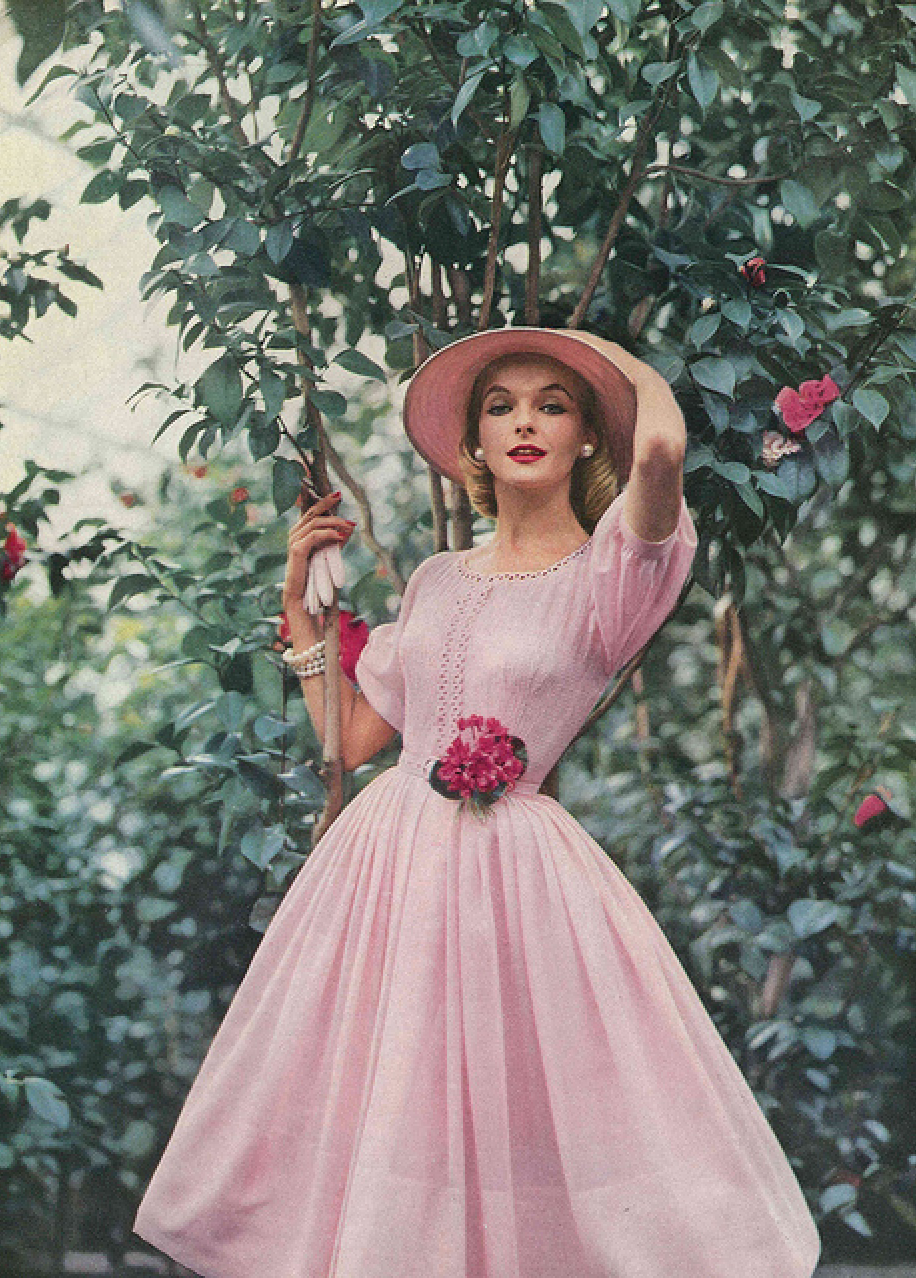 1950s gardening in ballgown tools chic pink lady the glam pad