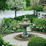 tulip-boxwood-garden-fountain