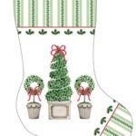 illustration_baublestockings_dogwoodhill_theglampad_needlepoint_Lucy Young_Boxwoods_2023_collection