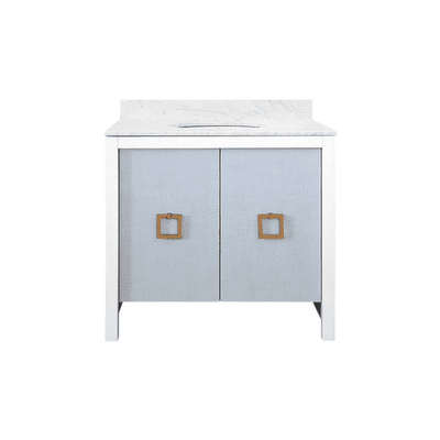Powder Blue & White Vanity