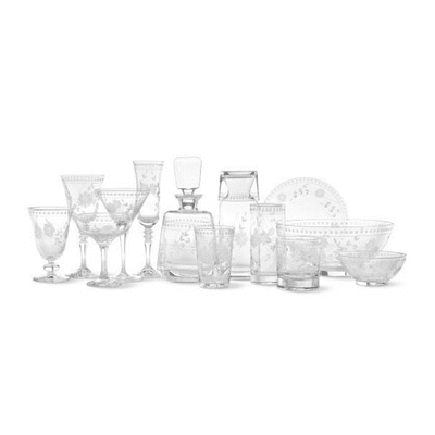 Vintage Etched Glassware