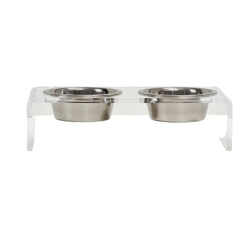 Acrylic Pet Stand with Bowls