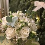 white floral arrangement new years eve roses