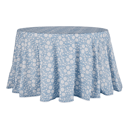 Calypso Round Blue Tablecloth