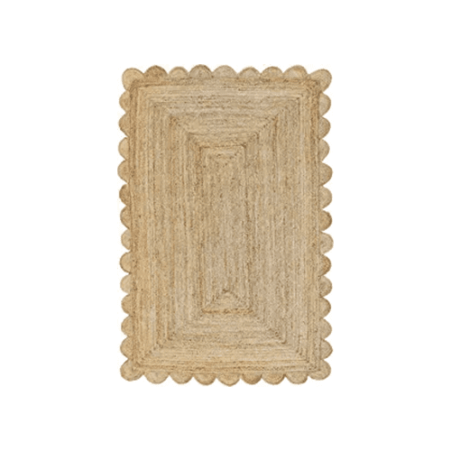 Scalloped Jute Area Rug