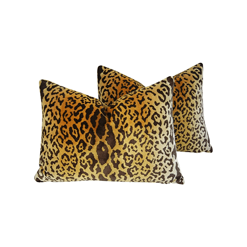 Velvet Leopard Pillows